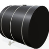 Norwesco 1000 Gallon Horizontal Elliptical Cradle Tank in Black