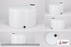 Dimensional spec drawing for Snyder Industries 1100 Gallon Vertical Storage Tank (86" L x 86" W x 55" H)