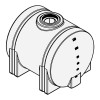 Snyder Industries 125 Gallon Horizontal Tank - white, polyethylene, 49" L x 30" W x 35" H (additional view)