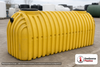 Norwesco 1500 Gallon Plastic Two Compartment Septic Tank - IAPMO Certified. Polyethylene; Yellow; 63" H x 55" W x 135" L.