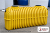 Norwesco 1500 Gallon Plastic Two Compartment Septic Tank with Gaskets, Tees, and 2 Manhole Covers - IAPMO Certified