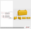 Dimensional spec drawing for Norwesco 1500 Gallon Two Compartment Tank (135" L x 55" W x 70" H)