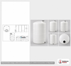 Dimensional spec drawing for Norwesco 1500 Gallon Vertical Tank (64" L x 64" W x 116" H)