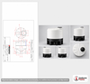 Dimensional spec drawing for Norwesco 175 Gallon Cone Bottom Tanks - Closed Top (42" L x 42" W x 40" H)