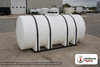 Snyder Industries 2000 Gallon Plastic Horizontal Leg Tank with Securing Hoops. Polyethylene; White; dimensions 55.0in H x 84.0in W x 142.0in L; 700.0 lb empty; 1.5 specific gravity rating. Manufacturer part number SII-1002300C37. Sold by OneSource Plastics (https://www.onesourceplastics.com).