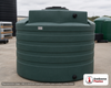Bushman 2650 Gallon Plastic Vertical Liquid Storage Tank in Dark Green. 2650 gallon capacity; Polyethylene; Green; dimensions 80.0in H x 102.0in W x 102.0in L; 333.0 lb empty; 1.0 specific gravity rating; fittings: 2"; max temp 120 deg  F / 48 deg  C; 3 Year Warranty. Manufacturer part number 45466. Manufactured by Norwesco. Sold by OneSource Plastics (https://www.onesourceplastics.com).