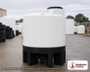 Norwesco 300 Gallon 30 Degree Plastic Cone Bottom Tank with Fittings - Tank ONLY. 300.0 gallon capacity; Polyethylene; White; dimensions 49.0in H x 48.0in W x 48.0in L; 75.0 lb empty; 1.5 specific gravity rating; fittings: 2". Manufacturer part number 62345. Sold by OneSource Plastics (https://www.onesourceplastics.com).