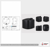 Dimensional spec drawing for Norwesco 425 Gallon Specialty Tank (65" L x 65" W x 39" H)