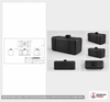 Dimensional spec drawing for Norwesco 45 Gallon Portable Tank (38" L x 18" W x 22" H)
