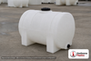 Snyder Industries 500 Gallon Plastic Horizontal Leg Tank. Polyethylene; White; 55" H x 49" W x 72" L.