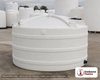 Snyder Industries 5100 Gallon Plastic Vertical Liquid Storage Tank in White. Polyethylene; White; dimensions 93.0in H x 142.0in W x 142.0in L; 1043.0 lb empty; 1.5 specific gravity rating. Manufacturer part number SII-32376. Sold by OneSource Plastics (https://www.onesourceplastics.com).