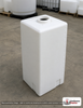 Norwesco 55 Gallon Portable Flat Bottom Utility Tank without Fittings in White. Polyethylene; White; dimensions 44.0in H x 18.0in W x 18.0in L; 32.0 lb empty; 1.5 specific gravity rating. Manufacturer part number N-44856. Sold by OneSource Plastics (https://www.onesourceplastics.com).