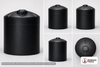 Snyder Industries 550 Gallon Plastic Vertical Chemical Storage Tank in Black