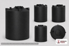 Snyder Industries 6900 Gallon Heavy Duty Vertical Liquid Storage Tank in Black 1.9 sg