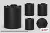 Dimensional spec drawing for Snyder Industries 6900 Gallon Vertical Tank (120" L x 120" W x 153" H)