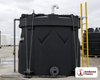 Snyder Industries 10,000 Gallon HDLPE Captor Double Wall Liquid Storage Tank in Black- 1.5 specific gravity. High Density Linear Polyethylene; Black; dimensions 226.0in H x 142.0in W x 142.0in L; 7400.0 lb empty; 1.5 specific gravity rating. Manufacturer part number SII-1006600N49. Sold by OneSource Plastics (https://www.onesourceplastics.com).