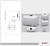 Dimensional spec drawing for Norwesco 100 Gallon PCO Tank (38" L x 30" W x 28" H)