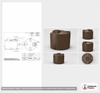 Dimensional spec drawing for Bushman 1000 Gallon Rainwater Tank