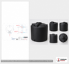 Bushman 1000 Gallon Plastic Vertical Water Storage Tank in Black