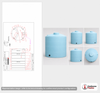 Dimensional spec drawing for Norwesco 10500 Gallon Vertical Storage Tank