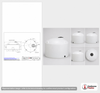 Dimensional spec drawing for Snyder Industries 1100 Gallon Vertical Storage Tank (86" L x 86" W x 55" H)