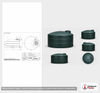 Dimensional spec drawing for Snyder Industries 1100 Gallon Vertical Water Tank (86" L x 86" W x 53" H)
