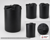 Dimensional spec drawing for Snyder Industries 120 Gallon Double Wall Tank (34" L x 34" W x 51" H)