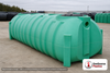 Norwesco 1250 Gallon Plastic Two Compartment Septic Tank with Loose Plumbing and Low Profile Design - IAPMO Certified. Polyethylene; Green; dimensions 51.0in H x 60.0in W x 157.0in L; 445.0 lb empty. Manufacturer part number N-43542. Sold by OneSource Plastics (https://www.onesourceplastics.com).