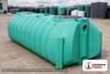 Norwesco 1250 Gallon Two Compartment Septic Tank with Loose Plumbing and Low Profile Design SI Version. Polyethylene; Green