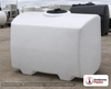 Norwesco 150 Gallon Plastic Pest Control Operator Tank in White. Polyethylene; White; dimensions 29.0in H x 37.0in W x 48.0in L; 64.0 lb empty; 1.5 specific gravity rating. Manufacturer part number N-42836. Sold by OneSource Plastics (https://www.onesourceplastics.com).