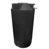 Bushman 150 Gallon Plastic Vertical Rainwater Harvesting Tank in Black