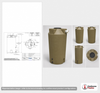 Bushman 150 Gallon Plastic Vertical Water Storage Tank in Mocha