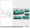 Norwesco 1500 Gallon Plastic Preplumbed Two Compartment Septic Tank with Low Profile Design