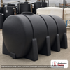 Norwesco 1635 Gallon Horizontal Elliptical Leg Tank in Black. 1635 gallon capacity; Polyethylene; Black; 58" H x 71" W x