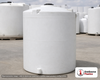 Snyder Industries 1900 Gallon HDPE Vertical Liquid Storage Tank with ASTM Certification. Polyethylene; White; dimensions 119.0in H x 72.0in W x 72.0in L; 520.0 lb empty; 1.9 specific gravity rating. Manufacturer part number SII-1780200N45. Sold by OneSource Plastics (https://www.onesourceplastics.com).