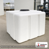 Norwesco 200 Gallon Plastic Portable Loaf Utility Tank in White. 200 gallon capacity; Polyethylene; White; dimensions 29.0in H x 36.0in W x 48.0in L; 60.82 lb empty; 1.5 specific gravity rating; fittings: 1 Manway / Lid; max temp 120 deg  F / 48 deg  C; 3 Year Warranty. Manufacturer part number 43612. Manufactured by Norwesco. Sold by OneSource Plastics (https://www.onesourceplastics.com).