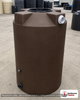 Bushman 200 Gallon Plastic Vertical Rainwater Harvesting Tank in Brown. 200.0 gallon capacity; Polyethylene; Brown; dimensions 56.0in H x 36.0in W x 36.0in L; 55.0 lb empty; 1.0 specific gravity rating; fittings: 1"; max temp 120 deg  F / 48 deg  C; 3 Year Warranty. Manufacturer part number 30173. Manufactured by Bushman. Sold by OneSource Plastics (https://www.onesourceplastics.com).