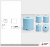 Dimensional spec drawing for Norwesco 20000 Gallon Vertical Storage Tank (165" L x 165" W x 242" H)