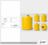 Dimensional spec drawing for Norwesco 20000 Gallon Vertical Tank (165" L x 165" W x 242" H)