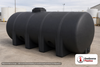 Norwesco 2035 Gallon Horizontal Elliptical Leg Tank in Black. Polyethylene; Black; dimensions 56.0in H x 84.0in W x 142.0in L; 605.0 lb empty; 1.5 specific gravity rating. Manufacturer part number N-40621. Sold by OneSource Plastics (https://www.onesourceplastics.com).