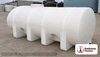 Norwesco 2035 Gallon Horizontal Elliptical Leg Tank in White. Polyethylene; White; dimensions 56.0in H x 84.0in W x 142.0in L; 595.0 lb empty; 1.5 specific gravity rating. Manufacturer part number N-40618. Sold by OneSource Plastics (https://www.onesourceplastics.com).
