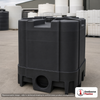 Snyder Industries 220 Gallon HDPE Stackable IBC Tote Tank in Black. High Density Polyethylene; White; 46.25" H x 45.75" W x