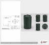 Bushman 250 Gallon Plastic Vertical Rainwater Harvesting Tank in Green