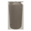 Bushman 250 Gallon Plastic Vertical Rainwater Harvesting Tank in Mocha