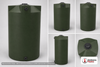 Dimensional spec drawing for Bushman 250 Gallon Vertical Water Tank (36" L x 36" W x 66" H)