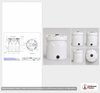 Dimensional spec drawing for Snyder Industries 2500 Gallon Double Wall Tank (102" L x 102" W x 122" H)