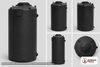 Snyder Industries 300 Gallon Plastic Vertical Water Storage Tank in Black