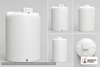 Chem-Tainer 300 Gallon Plastic Vertical Water Storage Tank in White