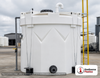 Snyder Industries 3000 Gallon Plastic Vertical Double Wall Liquid Chemical Storage Tank in White. 3000.0 gallon capacity; High Density Linear Polyethylene; White; dimensions 142.0in H x 102.0in W x 102.0in L; 1840.0 lb empty; 1.9 specific gravity rating; fittings: 1 Manway / Lid; max temp 120 deg  F / 48 deg  C; 3 Year Warranty. Manufacturer part number 5590000n45. Manufactured by Snyder. Sold by OneSource Plastics (https://www.onesourceplastics.
