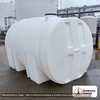 Norwesco 3250 Gallon Plastic Horizontal Elliptical Leg Tank in White. 3250 gallon capacity; Polyethylene; White; dimensions 82.0in H x 88.0in W x 152.0in L; 1017.0 lb empty; 1.5 specific gravity rating; fittings: 3" with 2" Reducer and 3" Siphon tube; max temp 120 deg  F / 48 deg  C; 3 Year Warranty. Manufacturer part number 44597. Manufactured by Norwesco. Sold by OneSource Plastics (https://www.onesourceplastics.com).